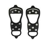 CPJJ 2PCS Ramponi per Scarponi Antiscivolo con 8 Punte in Acciaio,ramponi per scarponi ramponcini camp ramponcini per scarponi trekking ramponi da ghiaccio città, Taglia L