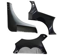 CPJJ 3Pcs Pettine Stencil Barba, Signori pizzetto Collo Sagome,per Taglio Perfetto e Rifinitura della Barba, Leggero e Portatile