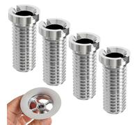CPJJ 4 Pezzi Vite Cava Tappo Lavandino Cucina, perni per tappo lavello cucina, Viti del Cestello del Lavello Vite in Acciaio Inossidabile 304, 25 * 15 * 12mm