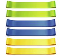 CPJJ 6 pezzi Elastici Fitness, Stretch Foot Bands Chair Fidget Bands, Elastici Fitness Bande per il Rafforzamento di Gambe Braccia Fianchi il Pilates Squats Lunges Stretching Yoga