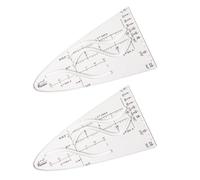 CPJJ curvilinee per disegno tecnico,compasso scuola superiore,Righello del coseno per la risoluzione dei problemi matematici,Disegno di grafici di funzioni, disegno di stringhe e archi, 2 pezzo