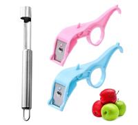 CPJJ Set da 3 Levatorsoli in Acciaio Inox per Frutta, Pelapatate Portatile in Acciaio Inox togli torsolo mela levatorsolo mela leva torsolo alle mele leva torsoli - Utensile Multifunzione da Cucina