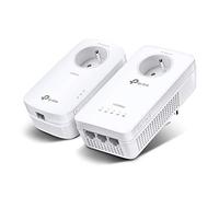 TP-Link CPL AC 1200 Mbps + CPL 1300 Mbps con porte Gigabit Ethernet e presa integrata, custodia WiFi Kit da 2 - Espandi la tua connessione WiFi in ogni stanza della casa TL-WPA8635P V3