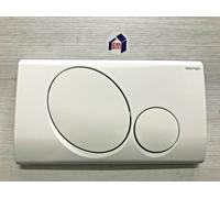 CPLAC2TN - NEW PLACCA BIANCA LUCIDO VEGA PER CASSETTA INCASSO WC BAMPI 2 TASTI