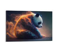 CPLVKWRQJ Fantasia Panda Cosmico Single Ritratto di Galaxy Panda Arte Per Pareti Camera Da Letto Pittura Su Tela Stile Raffinato Per Il Riposo 08x12inch(20x30cm)