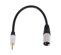 Cpolebev 0,3 Metri Da 3,5 Mm Jack un 3 Pin Xlr Schermato Stereo per La Registrazione Audio Del Microfono