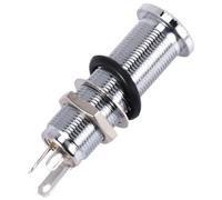 Cpolebev 1/4 di pollice Chrome Cylinder montaggio a filo Jack per la chitarra basso elettrico
