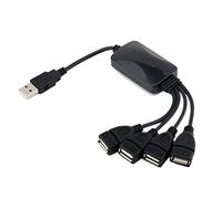Cpolebev 1 A 4 Femmina USB 2.0 Prolunga Dati Adattatore di Alimentazione Presa Convertitore Hub Separatore Computer USB