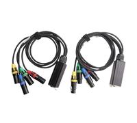 Cpolebev 1 Paio di Estensori di Rete XLR A RJ45, Palco Multirete A 3 Pin, XLR e Femmina per Palco Audio RJ45