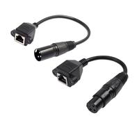 Cpolebev 1 Paio di Unità Adattatrici XLR da 3 Pin A RJ45 Femmina di Prolunga per Connettore RJ45 A XLR per Serie Controller -con
