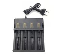 Cpolebev 1 PCS 18650 Caricabatterie Batteria al Litio Ricaricabile Ricarica per 3,7 V 18650 26650 21700 14500 16340 Spina UE