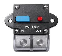 Cpolebev 1 PCS Interruttore Automatico Marino Ad Alta Tensione da 250 Ampere 12V-48V DC Nero per Motore da Traino per Imbarcazioni, con Interruttore di Ripristino Manuale.