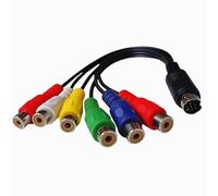 Cpolebev 1 Pezzo 10 Pin S-Video A Femmina RGB 6 10 Pin Din S-Video Component As Shown PVC+Metal per PC HDTV RGB Component 30cm
