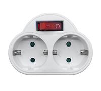 Cpolebev 1 Pezzo 250V 16A Presa Doppia Presa di Conversione con Interruttore Presa Presa Adattatore di Alimentazione Presa Spina Europea
