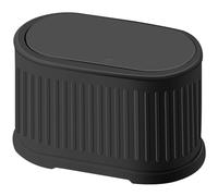 Cpolebev 1 Pezzo 4L Piccolo Contenitore per Compost da Cucina in Acciaio Inossidabile Mini Bidone della Spazzatura da Appoggio Nero