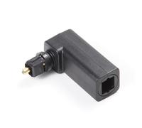 Cpolebev 1 Pezzo Adattatore Audio Ottico Toslink da 90 Gradi A Femmina Ad Angolo Retto di 360° Ruota PC TV DVD Ottico Stereo