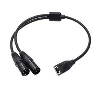 Cpolebev 1 Pezzo di Adattatore Doppio XLR A RJ45 da 3 Pin, RJ45 A Doppio XLR per la Serie di Controller -con e la Sostituzione Dello Studio di Registrazione