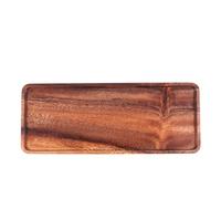 Cpolebev 1 Pezzo Vassoio da Portata in Legno di Noce Quadrato Rettangolo tè caffè Snack Vassoio Colazione Sushi Dessert Torta Piatto 30 cm