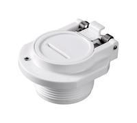 Cpolebev 1 Pezzo W400BWHP Blocco di Sicurezza per Vuoto, Adattatore per Piscina Rotante Libero in Plastica Bianca per Pulitore per Piscina con Tubo di Scarico.