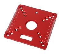 Cpolebev 1 Piastra di Inserimento per Tavolo Router, Mini Piastra Girevole Quadrata per per Lavorazione del Legno In Lega di Alluminio