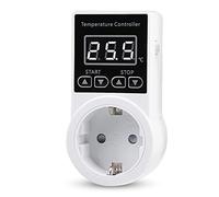 Cpolebev 1 Presa Termostato con Sensore, Presa Regolatore di Temperatura Digitale, Interruttore di Temperatura Impermeabile Spina Europea