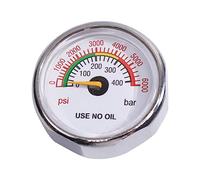 Cpolebev 1 PZ 1/8NPT Filettatura Posteriore Connessione Assiale Manometro Gas 33mm Metallo 6000Psi/400Bar