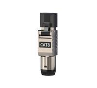 Cpolebev 1 Pz Connettori per Cavi Ethernet RJ45 Cat8 RJ45 Spina di Terminazione Facile Attrezzi in Metallo 2000 MHz 40G LAN 22 AWG - 24 AWG Durevole Facile da Installare Facile da Usare