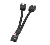 Cpolebev 1 Pz di Prolunga USB per Scheda Madre del Computer 9 Pin 1 Femmina A 2 Maschi di Prolunga Audio HD Splitter A Y per Parti di Ricambio Fai da Te per PC