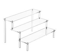 Cpolebev 1 Pz Espositore in Acrilico Supporto per Profumo Organizer Espositore in Acrilico Trasparente per Ripiani Espositore per Supporti per Alimenti, Uso da Tavolo