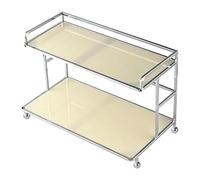 Cpolebev 1 Pz Organizer per Trucco da Bagno A 2 Livelli, Scaffale per Trucco in Metallo Elettrolitico, per Camera da Letto