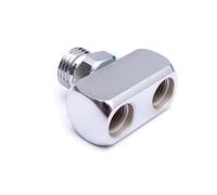 Cpolebev 1 PZ Regolatore per Immersione Collegato al Connettore A T Bcd3-Way 1X9/16-18 2A UNF A 2X3/8-24 UNF Rame Placcato Cromato