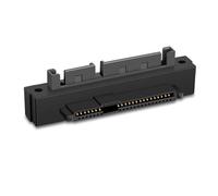 Cpolebev 1 Pz SAS Femmina A SATA 15 Pin Testa Curva Convertitore Adattatore Angolo di 90 Gradi Plastica Nera + Metallo per Della Scheda Madre