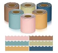 Cpolebev 1 Set di Bordi per Aule A Colori da 196,8 Piedi per Bacheca Bacheca Smerlata per Carta Decorativa per Bacheca In Aula