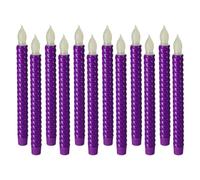 Cpolebev 1 Set di Luci di Simulazione Flash Gialle Lunghe, Luci di Nozze per Compleanno, Candele A Lungo, Viola