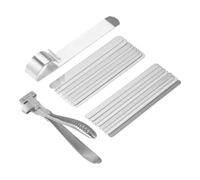 Cpolebev 1 Set di Pinze Kit per la Creazione di Gioielli in Metallo, Kit di Piegatura del Metallo per Braccialetti Fai-da-Te, Inclusi 16 Pezzi Grezzi per Braccialetti in Alluminio