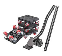 Cpolebev 1 Set di Strumenti per Lo Spostamento di Mobili, con 4 Ruote e Sollevatore Portatile, per Spostare Mobili, Frigoriferi, Divani, Nero Portatile da 880 Libbre
