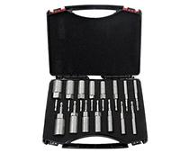 Cpolebev 1 Set di Ugelli A Bussola Esagonale da 5,5 Mm A 19 Mm, Set di Giradadi, Impugnatura per Cacciavite Elettrico, Grigio-Nero