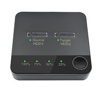 Cpolebev 1 Set M.2 SATA Duplicator M.2 SATA Dual bay SSD Enclosure Docking Station per Disco Rigido Esterno Notebook Hard Dive Box con Clone per M2 HDD SSD Reader