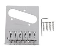 Cpolebev 1 Set Ponte per Chitarra A 6 Selle Ponte per Chitarra Elettrica A 6 Selle Regolabile per Accessori di Ricambio per Chitarra TL Nero