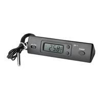 Cpolebev -1 Termometro per Auto Display LCD C/F Orologio Sensore di Temperatura Controller Termostato per Interni Ed Esterni con Sonda