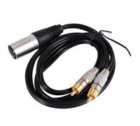 Cpolebev 1 XLR a 2 Spina Audio Stereo Connettore Y Sdoppiatore per Microfono Mixing Console Amplificatore (1,5 M)