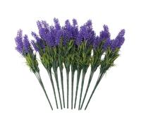 Cpolebev 10 Mazzi di Fiori Artificiali: Fiori di Lavanda, Fiori Finti Resistenti Ai Raggi UV All'Aperto, Fiori di Plastica Finti Dissolvenza, C