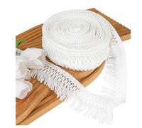 Cpolebev 10 Metri di Larghezza 2,3 Pollici con Nappe e Frange per Cucire, per Cucire, per Cucire, Boho, con Frange Lunghe per Abiti, Paralumi, Tende, Lavori Artigianali