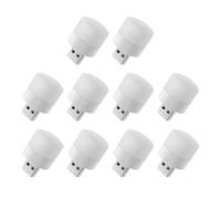 Cpolebev 10 Mini Luci Notturne USB Luce Notturna Presa USB Computer Alimentazione Mobile Lampada da Notte LED, Luce Calda