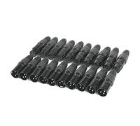 Cpolebev 10 Paia di Connettori per Cavi Audio per Microfono XLR a 3 Pin Connettori Femmina per a Serpente MIC