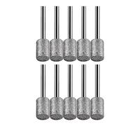 Cpolebev 10 Pcs Diamond Burr Stone Carving Grinding Set 8mm per Stone Rocks Glass Ceramics per -Rotary Tools