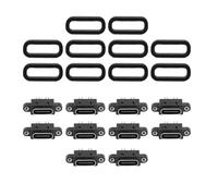 Cpolebev 10 Pcs Micro-USB TIPO C 4 Pin Impermeabile Femmina USB C Presa Porta con Foro per Vite Interfaccia di Ricarica di Alimentazione Connettore USB