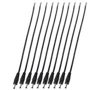 Cpolebev 10 Pezzi 3.5Mm X 1.35Mm DC Power Spina Jack un Filo Nudo Open End Treccia di Alimentazione 3.5X1.35Mm per DC Power