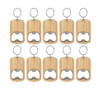 Cpolebev 10 Pezzi Apribottiglie in Legno Apribottiglie Set Kit Grezzi Incisione Etichetta Chiave per La Cucina di Casa Festa