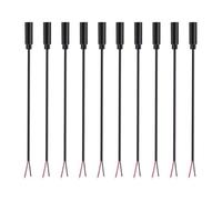 Cpolebev 10 Pezzi di Ricambio da Jack Femmina da 3,5 mm A Filo Scoperto, Estremità Aperta, 2, Mono, 1/8 di Pollice, Connettore Jack da 3,5 Mm, Audio Sostitutivo